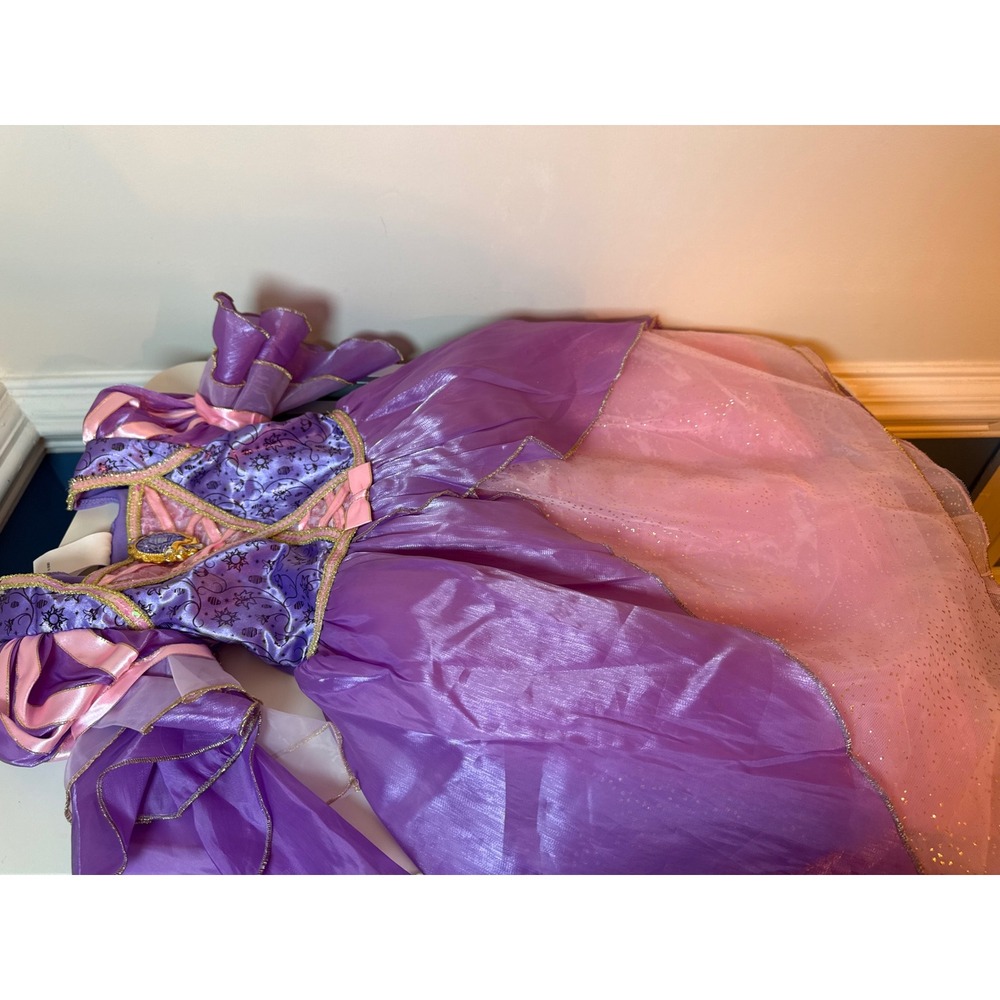 Disney Rapunzel Costume Girls 4 Purple Pink Tangled Princess Dress Sequin Sun